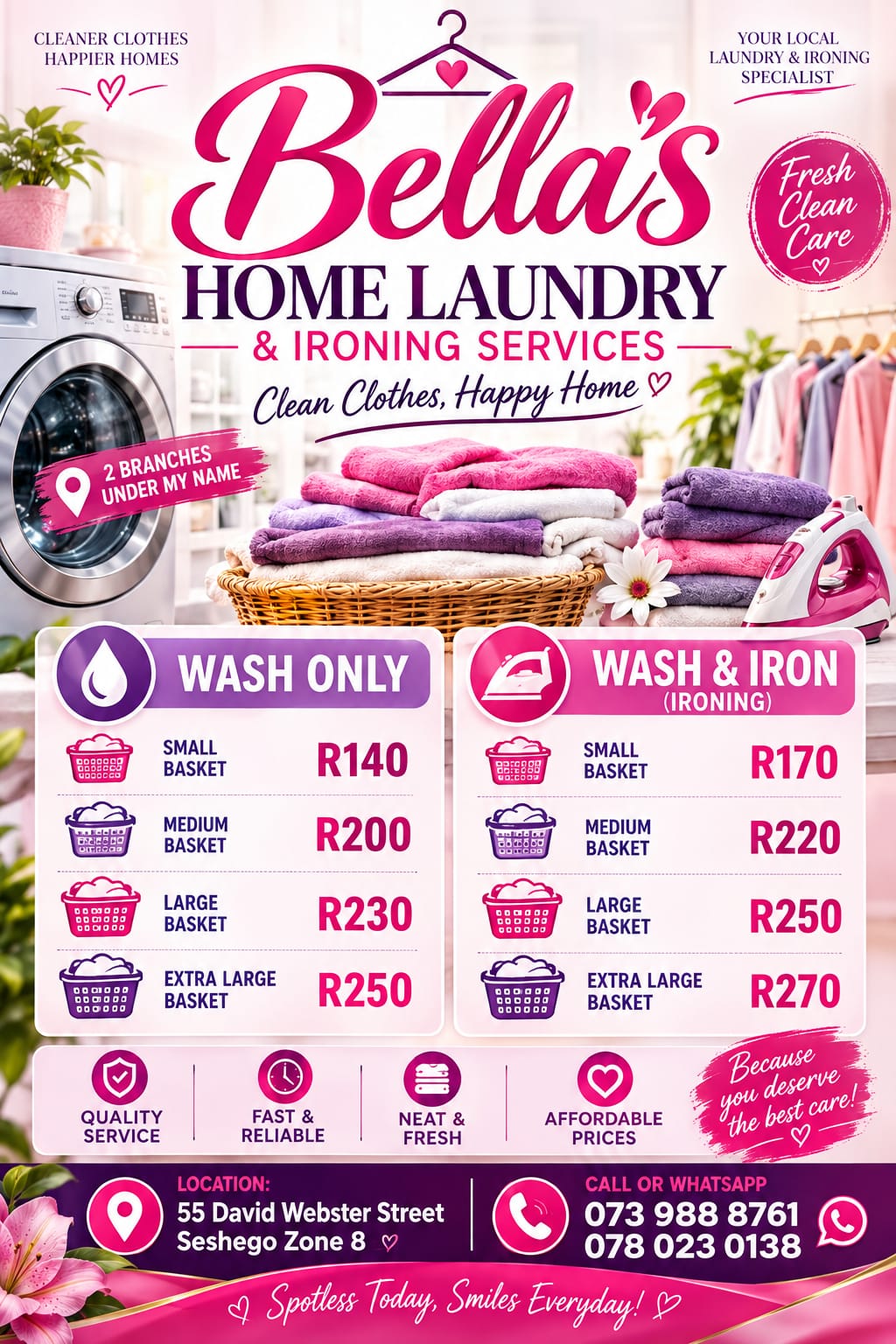 Bella's Home Laundry & Ironing Services