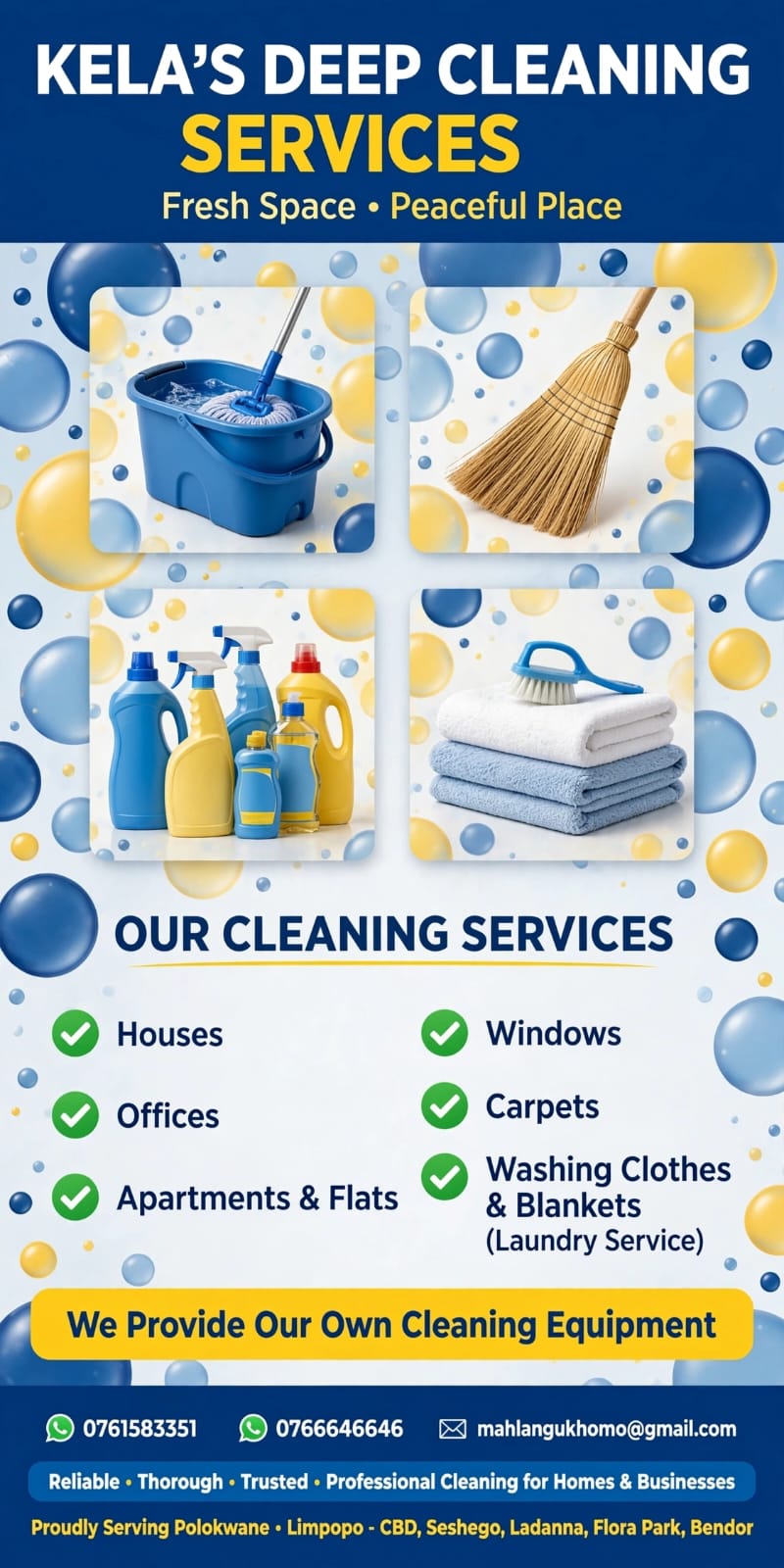 Kela's Deep Cleaning Services – Fresh Space, Peaceful Place